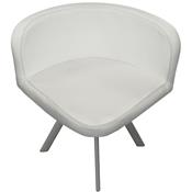 Ensemble Table de repas avec 4 chaises Design MALAGA Noir & Blanc