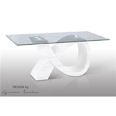Table de repas Design ALPHA blanc
