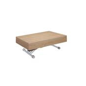 Table Basse Relevable Kubic Chêne clair