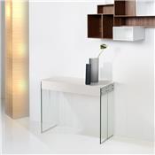 Console Extensible NEW YORK<br />laqué Blanc